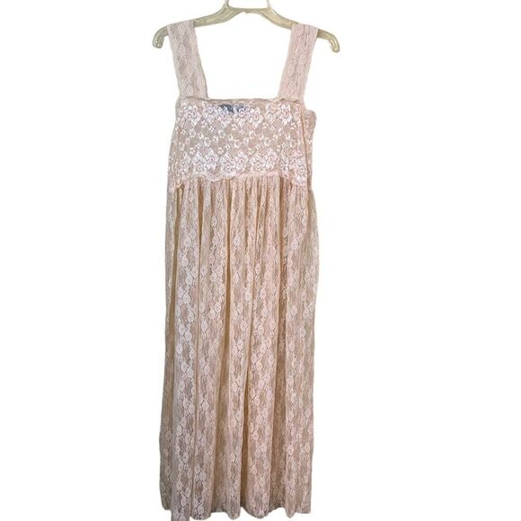 Ivory Long Lace Summer Dress Size Medium - Picture 1 of 9